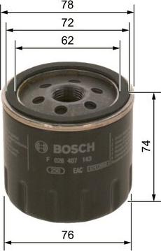 BOSCH F 026 407 143 - Ölfilter